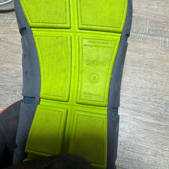 SWIMS Braided Lace Navy/Green Loafers Men's Size 8 - Picture 5 of 7